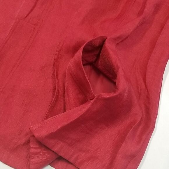 Chicos Blazer Women's Red Open Front Size 0 Chest pit to pit 19" or medium - Picture 3 of 10